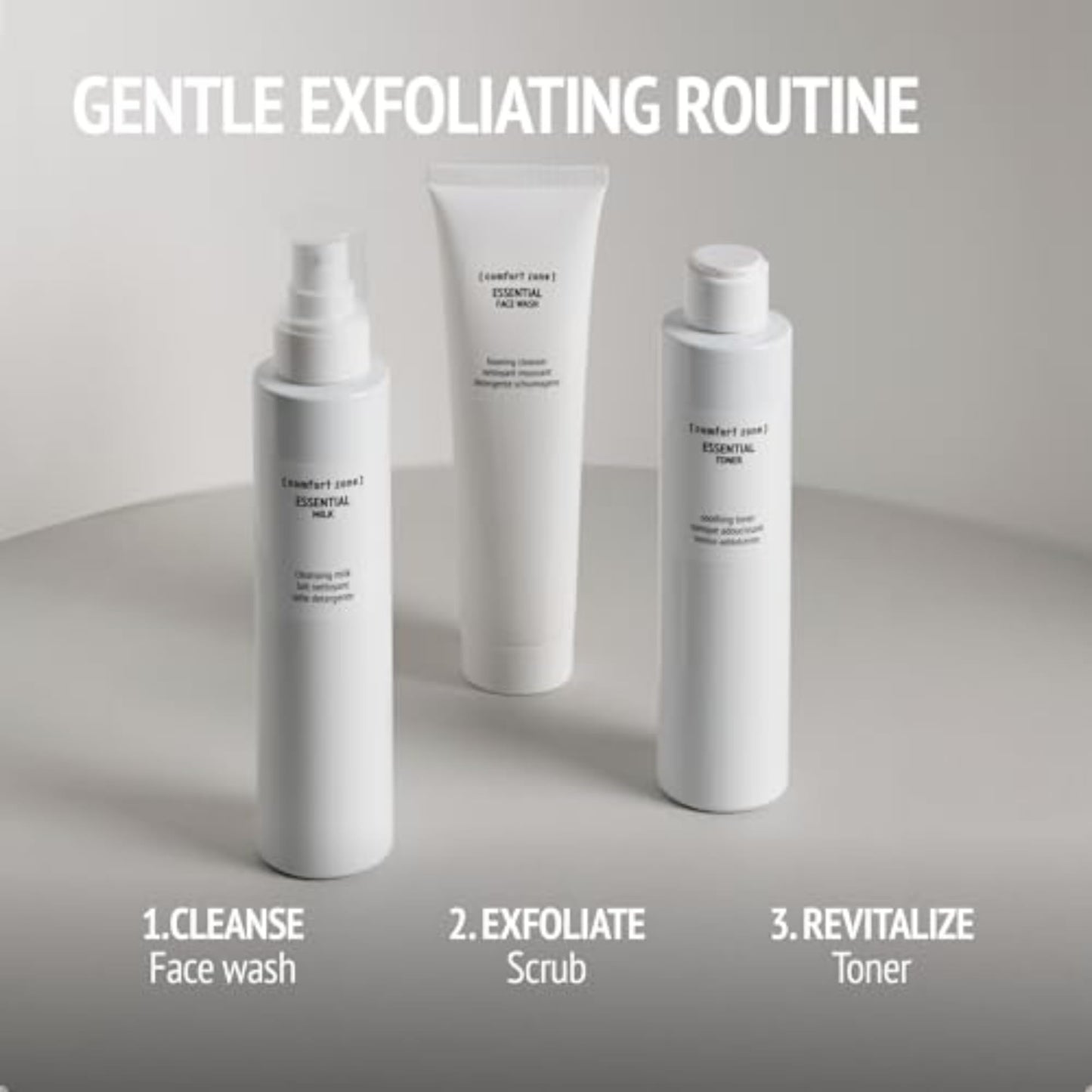 [ comfort zone ] Essential Face Wash, Foaming Cleanser, Remove Impurities, Gentle Makeup Removal, 5.07 fl. oz.