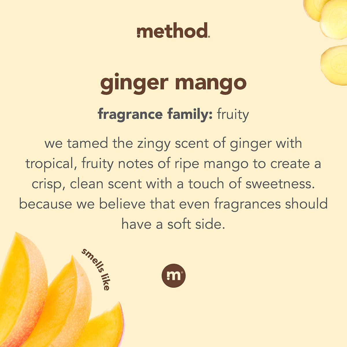 Method Fragrance Booster, Ginger Mango, Keeps Clothes Fresh For Up to 12 weeks, 14.8 Ounces (Pack of 1)