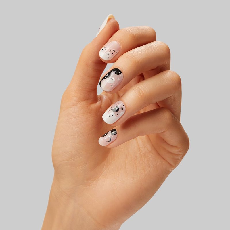 Dashing Diva Glaze Nail Strips - Boo-tastic Semicured Gel Nail Wraps | 34 Salon Quality Strips & Accessories