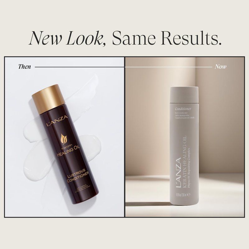 L'ANZA Keratin Healing Oil Conditioner for Dry Damaged Hair, Moisturizing, Detangles, Reduces Breakage, Adds Shine, Anti-Frizz, Color Safe Anti-Humidity Strengthening Care, Sulfate Free (8.5 Fl Oz)