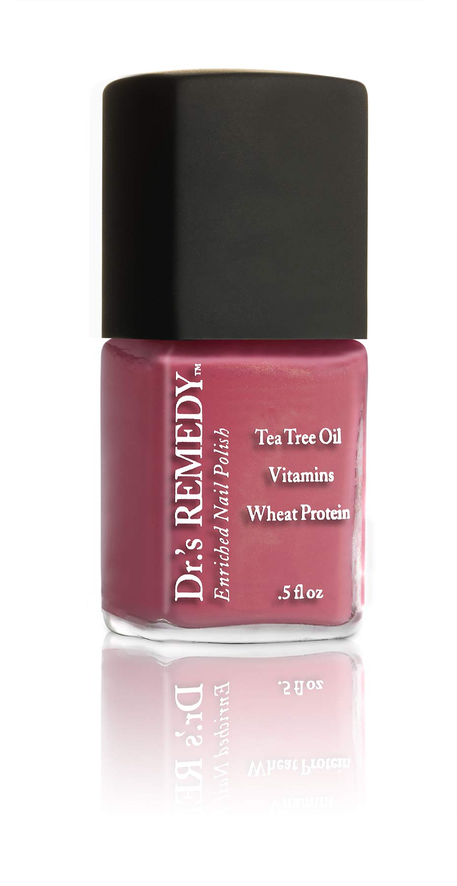 Dr.'s Remedy Enriched Nail Polish, Relaxing Rose with TOTAL Two-in-One Top and Base Coat Set 0.5 Fluid Oz Each