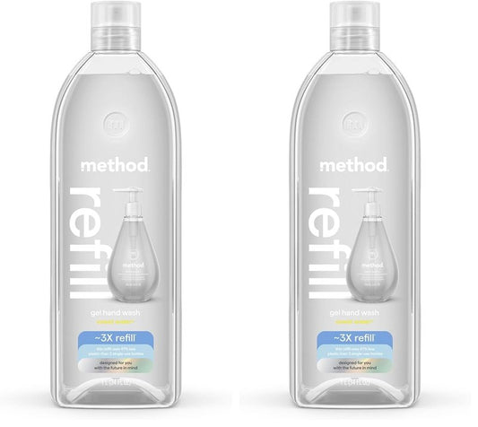 Method Gel Hand Soap, Refill, Sweet Water, 34 oz (Packaging May Vary) (Pack of 2)