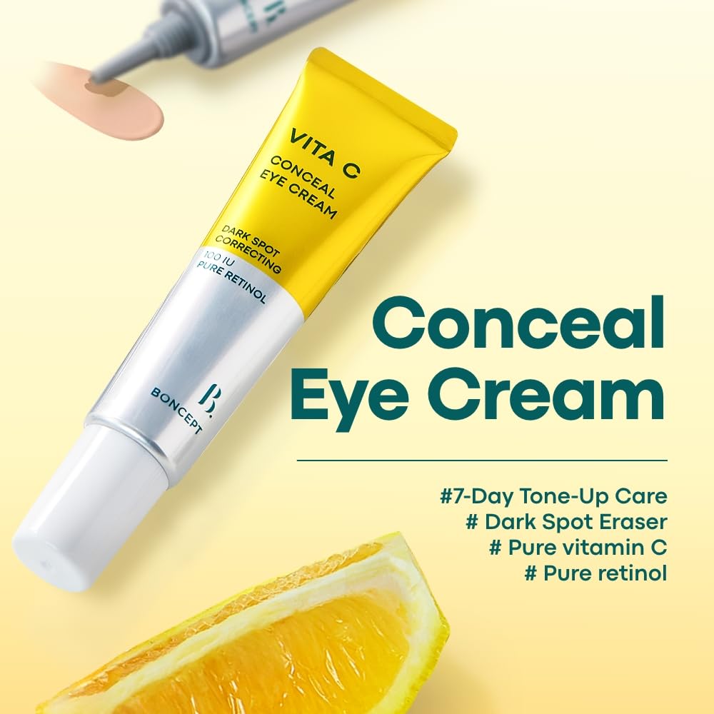 BONCEPT Vita C Conceal Eye Cream | Revitalising & Firming Korean Vitamin C Eye Treatment