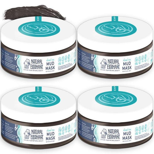 Natural Elephant Dead Sea Mud Mask (40oz (Pack of 4 9.9oz Jars))