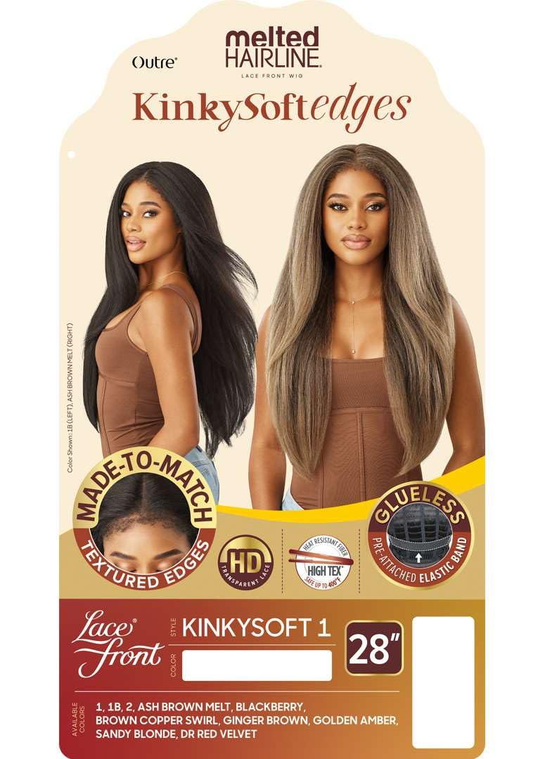 Outre Melted Hairline - Kinky Soft Edges - Kinky Soft 1 (ASH BROWN MELT)