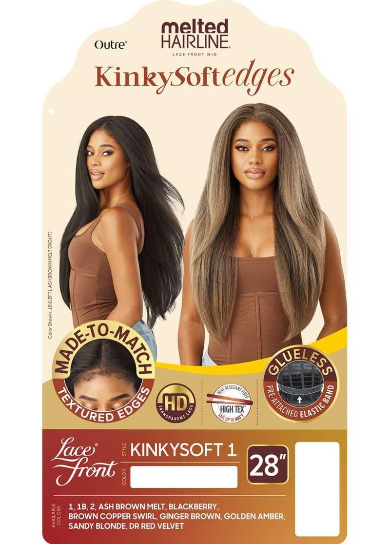 Outre Melted Hairline - Kinky Soft Edges - Kinky Soft 1 (ASH BROWN MELT)