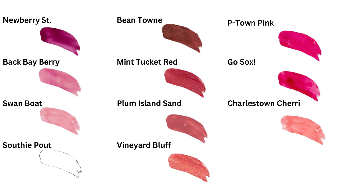Healthy, Naturally Lip Plumping Clear LipGloss, Southie Pout (.25oz) - Vegan, Plant-Based ingredients. Cooling Mint Enhances Fullness, while Avocado Oil and Jojoba provides lasting Hydration.