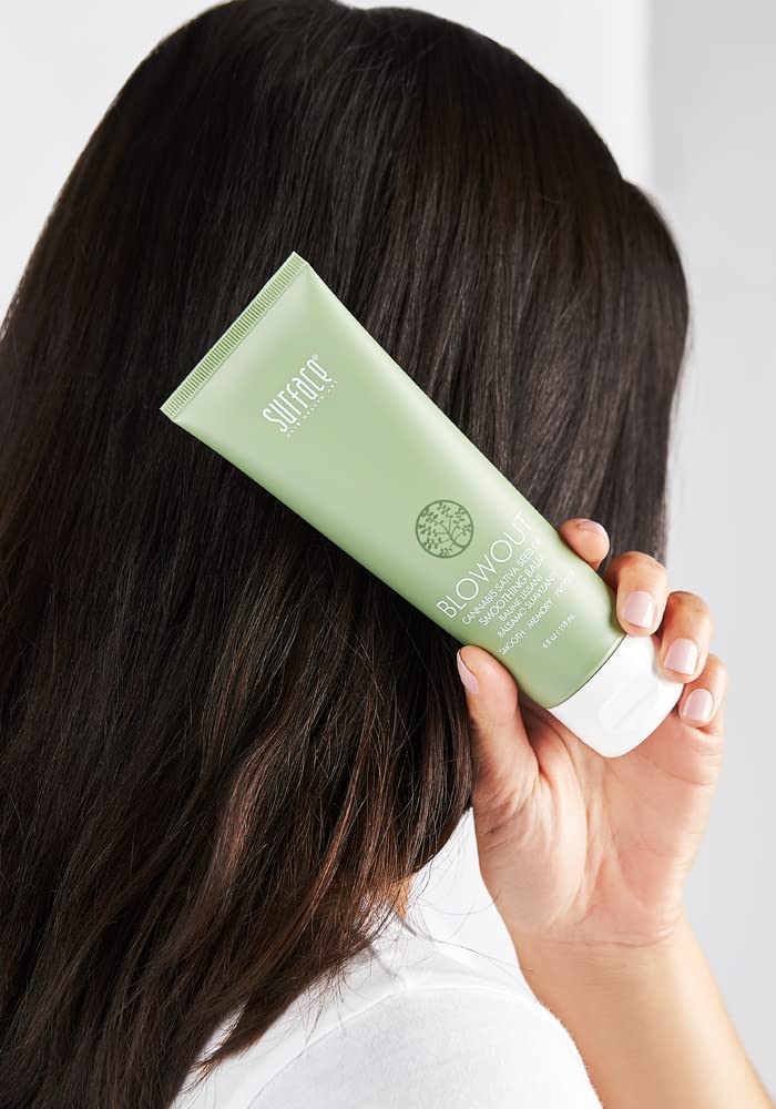 SURFACE Hair Blowout Smoothing Balm– Organic Ingredients for Women and Men, Heat-Resistant with Babassu Oil for Longer Lasting Blowouts - 4 fl oz