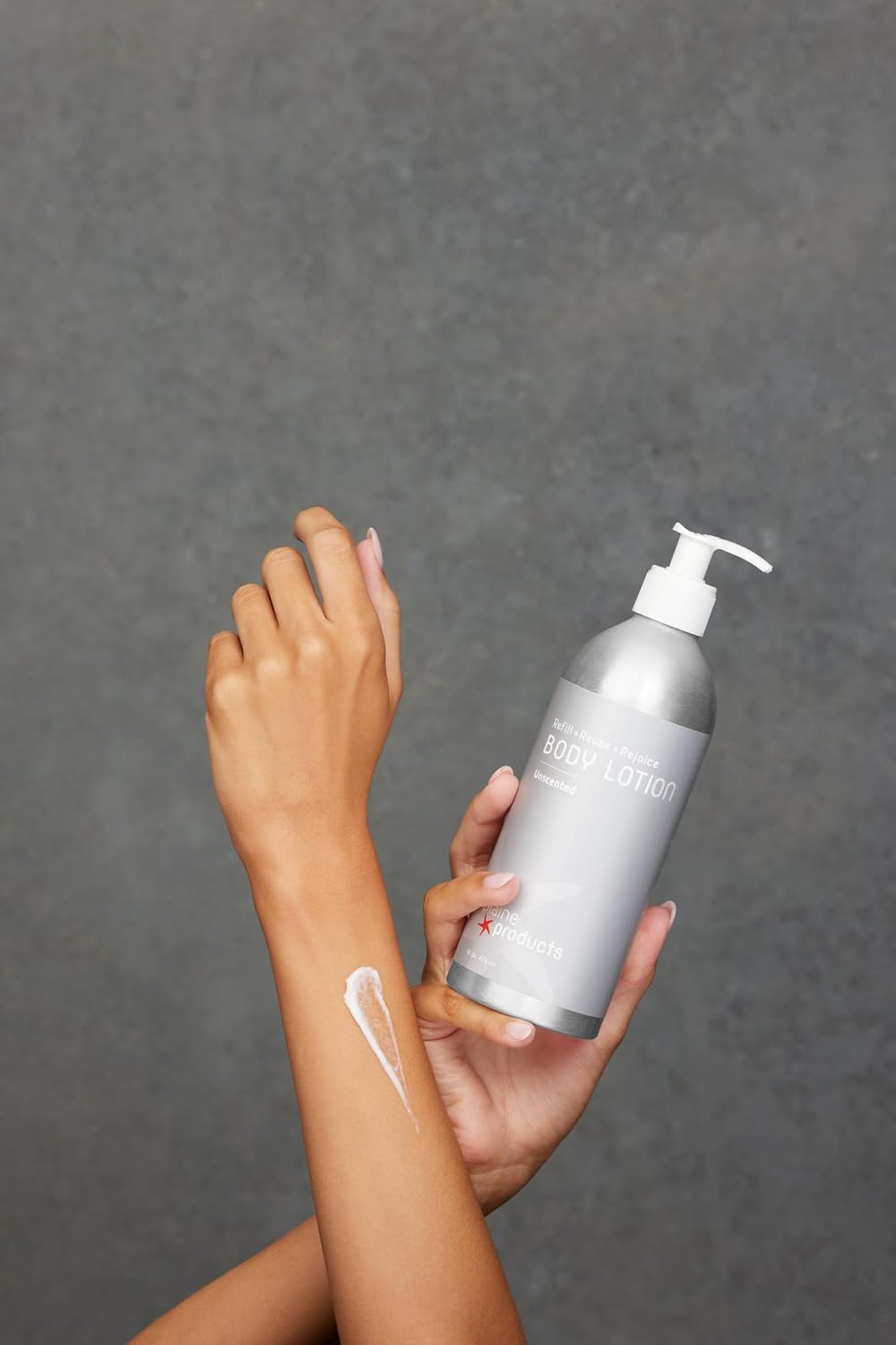 Eco-Friendly Lotion - Unscented, Sulfate & Paraben Free | 16oz Refillable Aluminum Bottle with Pump