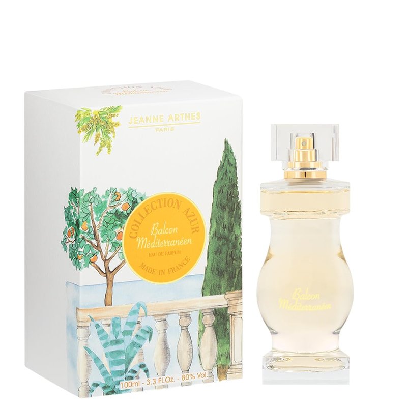 Jeanne Arthes - French Way of Life, Collection Azur, Balcon Mediterranéen Eau De Parfum, Spray Perfume for Women, Fruity Floral Scent, Notes of Lemon, Mint, Made in France, 3.3 fl.oz