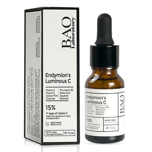 BAO Laboratory ENDYMION’S LUMINOUS C Face Serum | Bisabolol, Squalane, Vitamin C &E | Multi Vitamin Serum for Brightening, Regenerating And Refreshing Skin| For All Skin Types (15 ML)