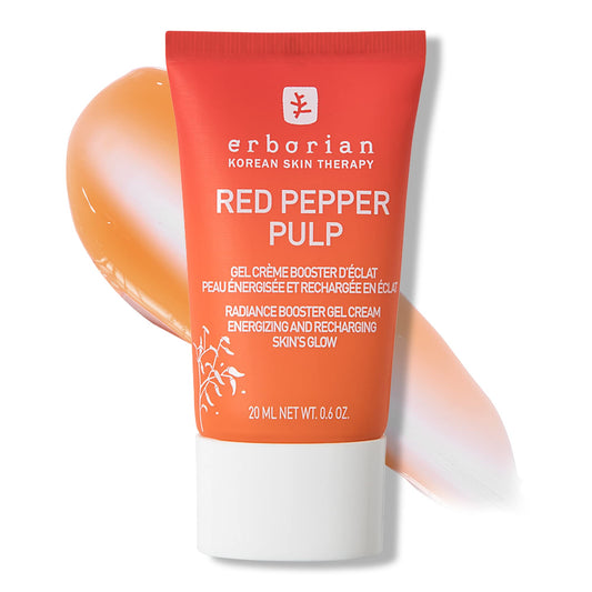 Erborian Red Pepper Pulp Hydrating & Energizing Gel Moisturizer - Facial Moisturizer for Brightened, Refreshed & Plumped Skin - Radiance Boosting Moisturizing Cream - Korean Skin Therapy – 0.6 oz