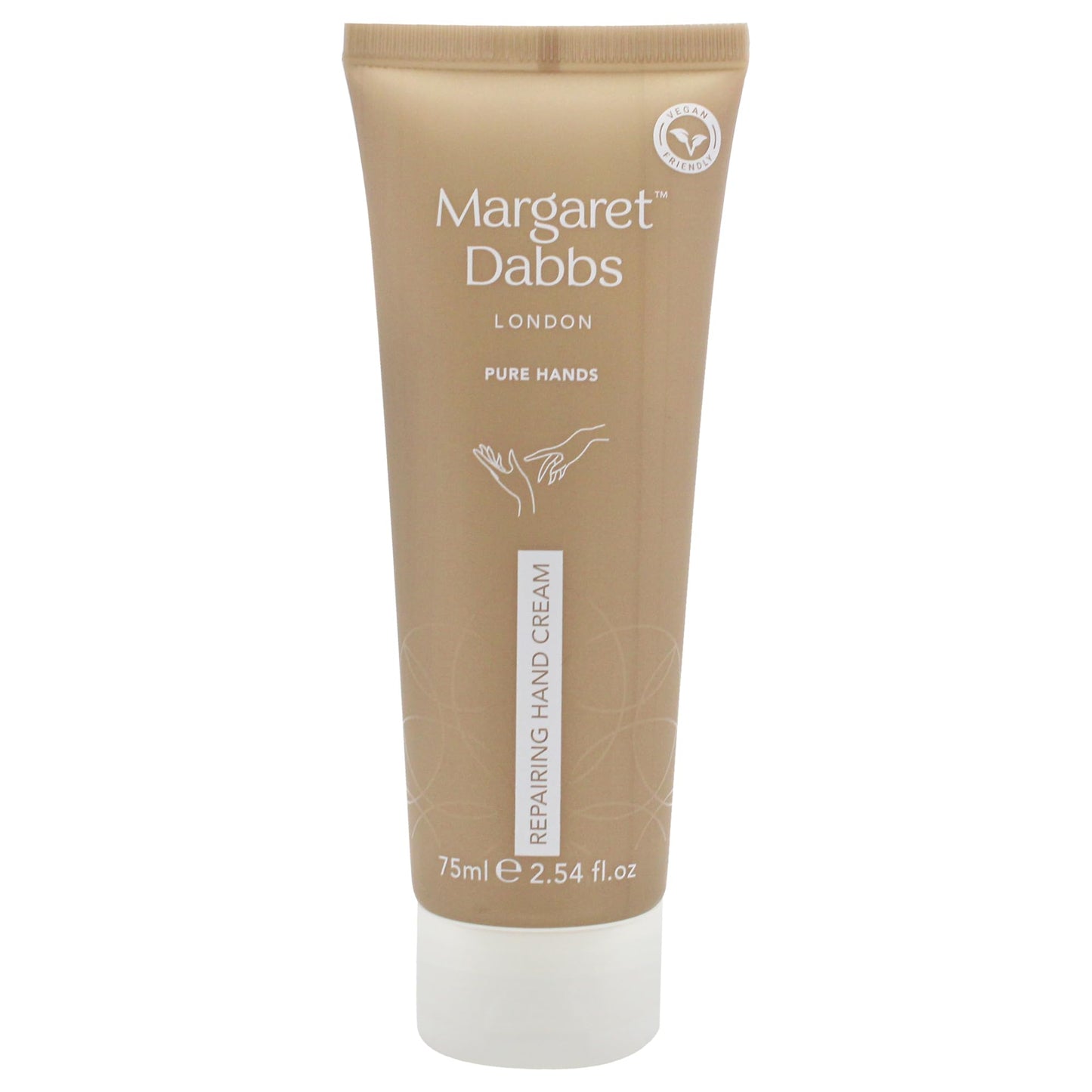 Margaret Dabbs London Pure Repairing Hand Cream Deep, Lasting Hydration for Very Dry Skin, Rose and Lemon Scented 75ml
