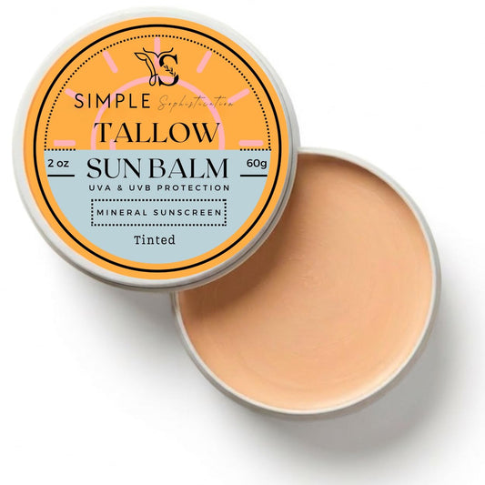 Tinted Mineral Sunscreen SPF 50+ for Face | Zinc Oxide with Grass-Fed Beef Tallow | Reef Safe Daily Facial Sunscreen | Anti-aging with CoQ10+Resveratrol, No White Cast, Sensitive Skin | 2 oz (Fair)