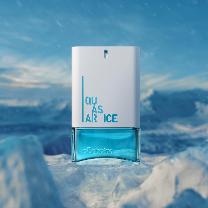 O BOTICARIO Quasar Ice Eau de Toilette, Long Lasting Fragrance Cologne for Men, Sage & Key Lime, 3.4 Ounce