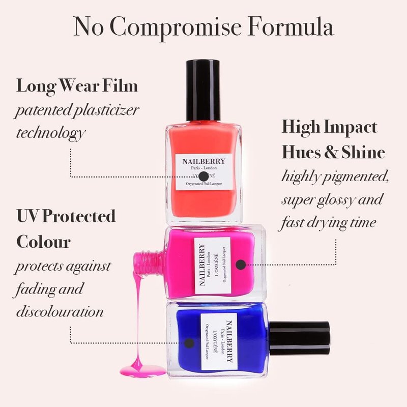 Nailberry Bi-Phase Nail Color Remover - Acetone-Free, Nourishing & Vegan | 100 ml