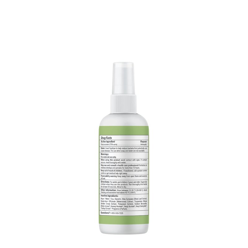**ATTITUDE Hand Sanitizer Spray - EWG Verified, Kills Germs & Bacteria, Vegan, Olive Leaves Scent | 3.38 Fl Oz**