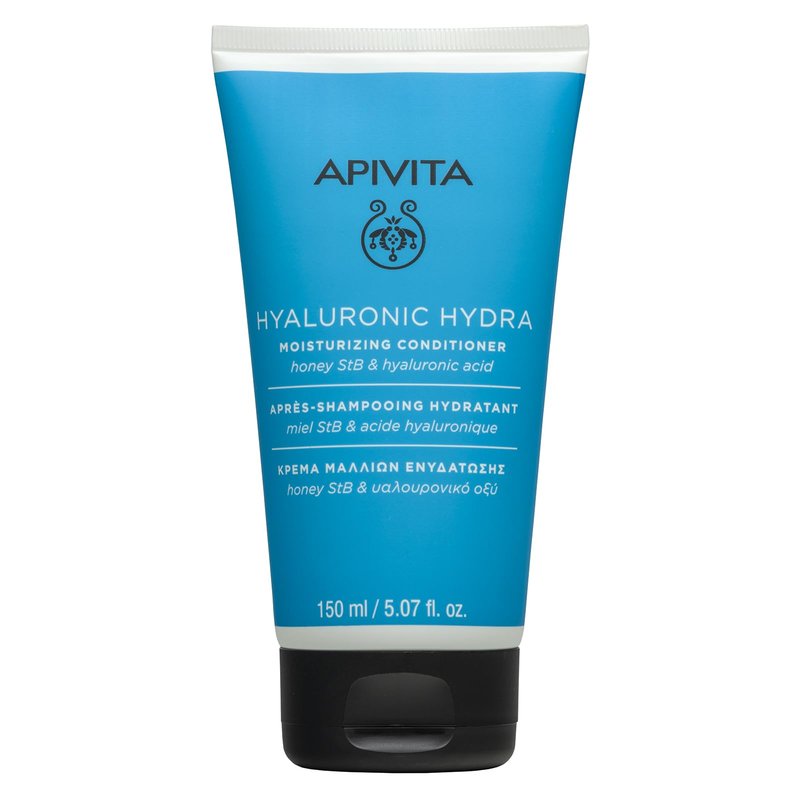 Apivita HYALURONIC HYDRA Hair Conditioner, Natural Deep Conditioning Treatment With Hyaluronic Acid, and Honey StB, Offers Deep Hair Moisturization, Frizz Control & Split Ends Prevention