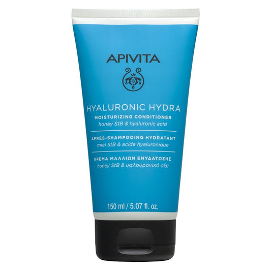 Apivita HYALURONIC HYDRA Hair Conditioner, Natural Deep Conditioning Treatment With Hyaluronic Acid, and Honey StB, Offers Deep Hair Moisturization, Frizz Control & Split Ends Prevention