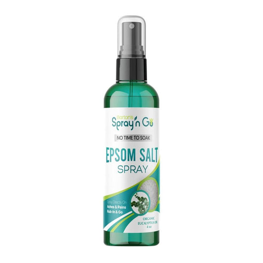 Barton’s Spray n Go Epsom Salt Spray, Unscented, Organic Eucalyptus Oil, Organic Lavender, 3-in-1 Set - Helps Muscles and Joint discomfort.