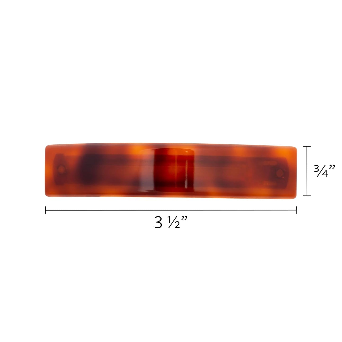 Tortoise Hair Barrette for Thin Hair - Classic Rectangle French Clip | Lightweight, Strong Hold