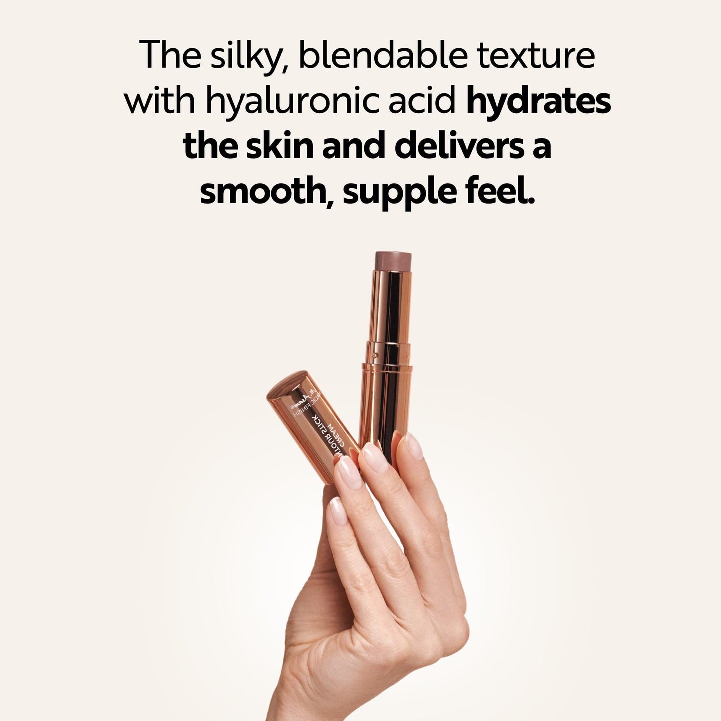 M. Asam MAGIC FINISH Cream Contour Stick light medium (0.28 Oz)- creamy contour stick for a defined face shape, creates optical shadows, bronzer stick with moisturizing hyaluronic acid, vegan