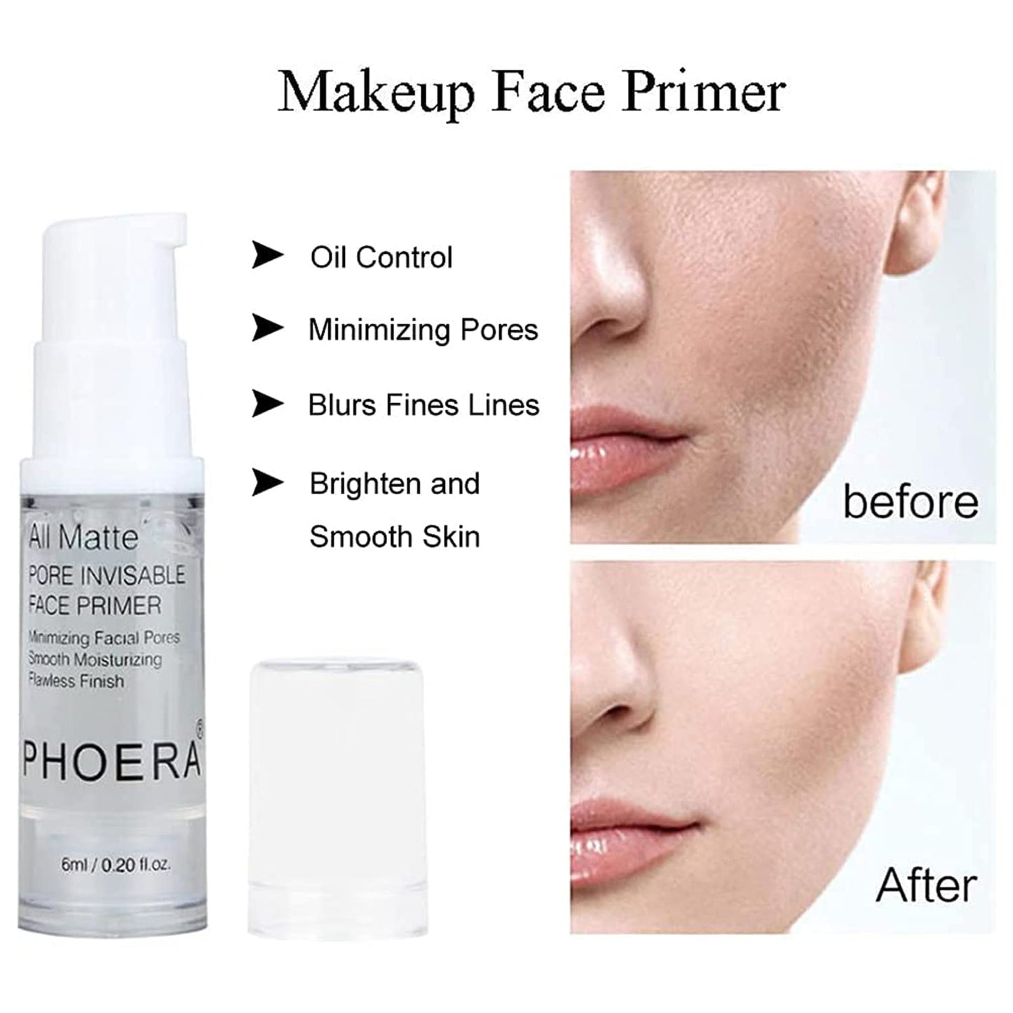 PHOERA Tinted Moisturizer Foundation Serum, 4-in-1 Hydrating, Primer, & Foundation, Hydrate skin Serum, PHOERA Foundation Face Powder