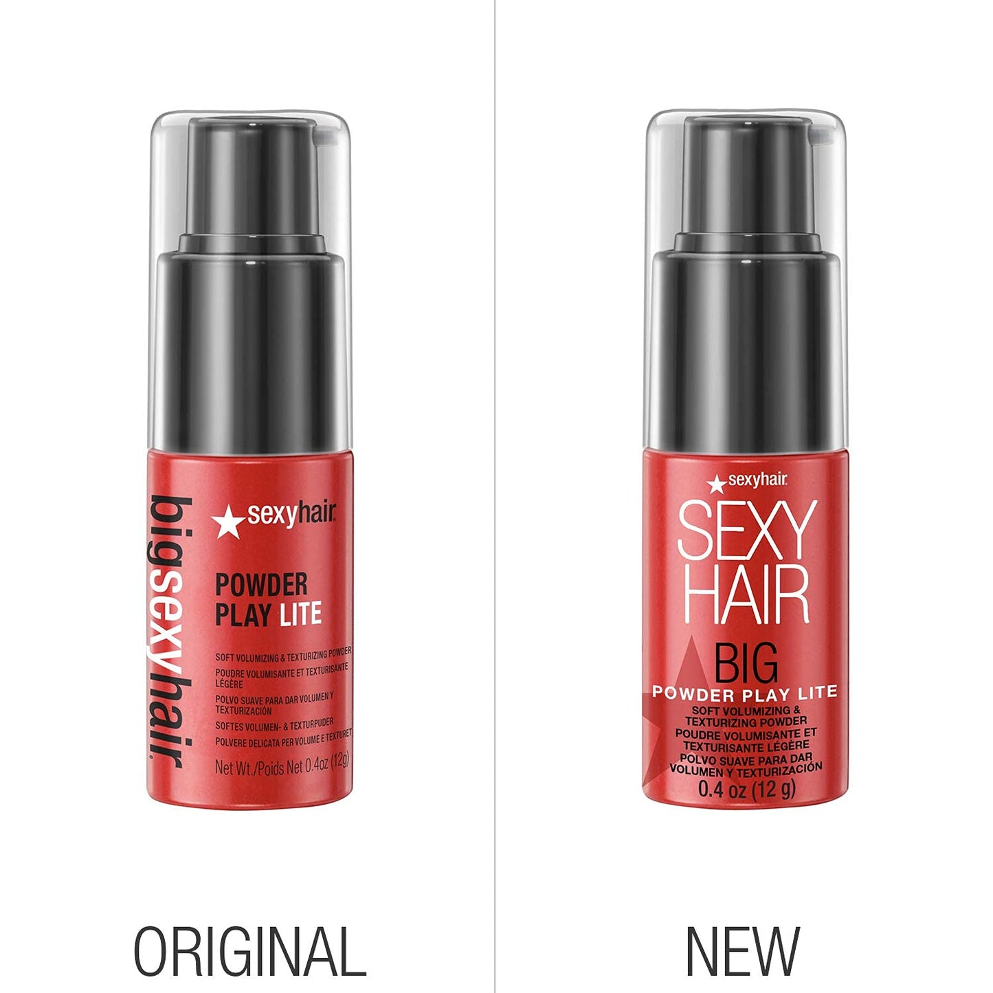 SexyHair Big Powder Play Lite Soft Volumizing & Texturizing,0.4 Oz | Up to 50% More Volume | Lightweight-| Invisible,(Pack of 2)