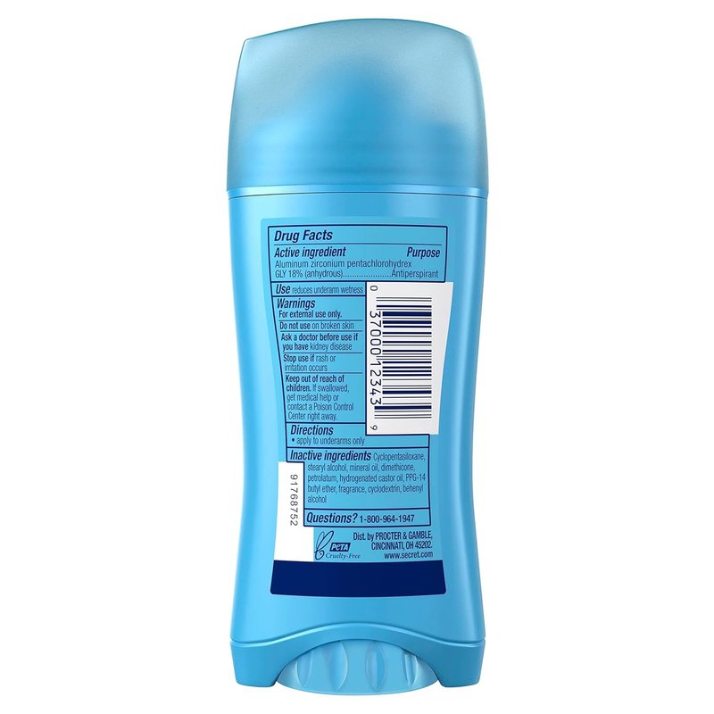 Secret Anti-Perspirant Deodorant Solid Powder Fresh 2.70 oz (Pack of 8)