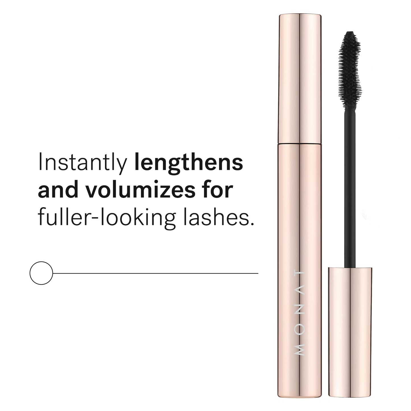 MONAT IR Clinical™ Mascara – Fuller, Longer-Looking Lashes with Instant Volume and Definition, Smudge-Resistant Long-Wear Formula that Nourishes and Strengthens with Melatonin, Caffeine & REJUVENIQE®