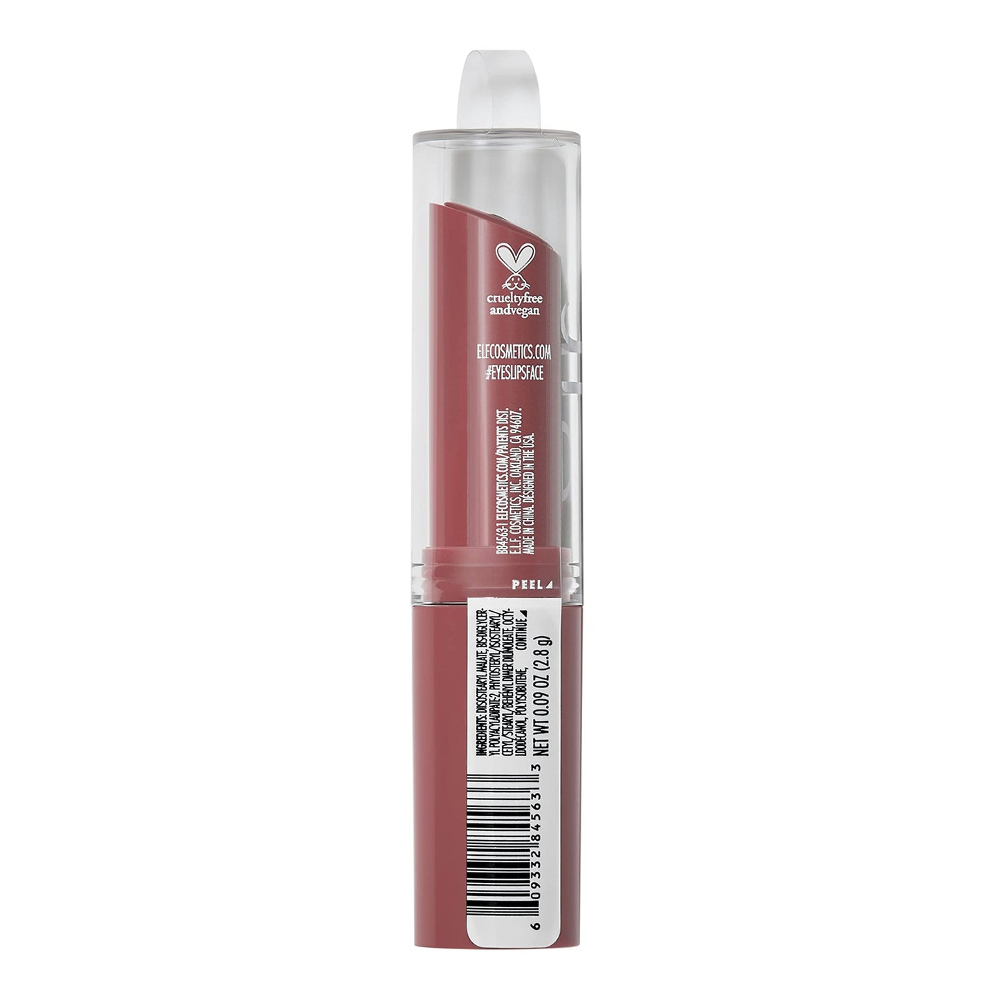 e.l.f. Hydrating Core Lip Shine with Shea Butter & Vitamin E, Tinted Lip Balm for A Smooth, Glossy Finish & Long-Lasting Moisture, Happy Dusty Rose