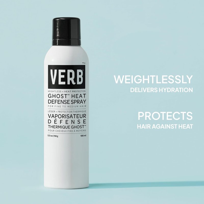 Ghost Heat Defense Spray - Weightless Heat Protection & Shine for Fine to Medium Hair | Vegan & Sulfate-Free