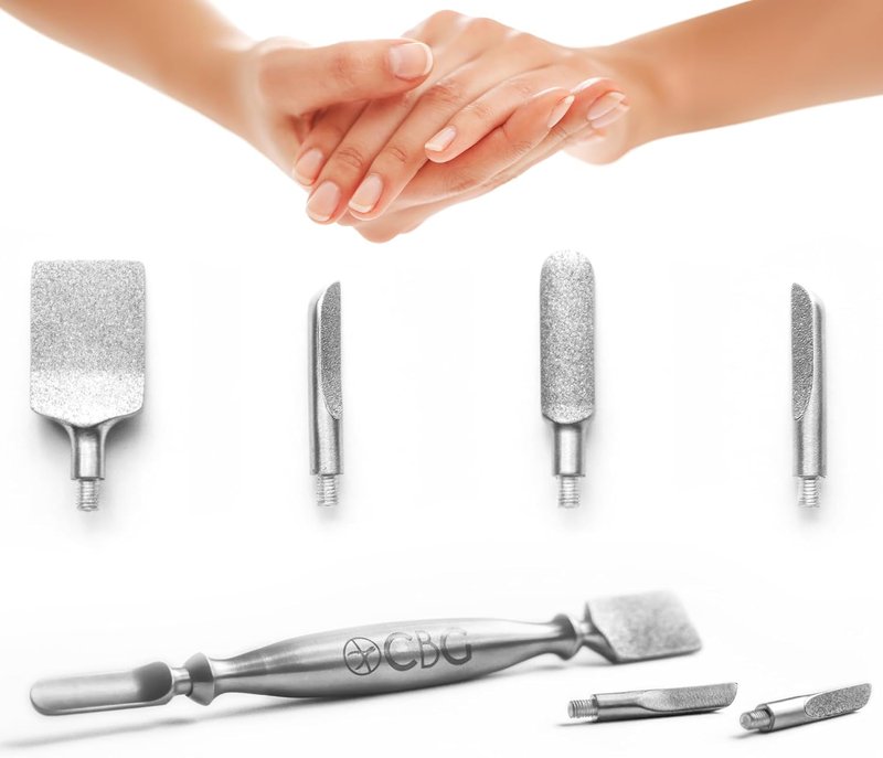 Nail Care Cuticle Remover Tool - Gentle Grooming for Nails | Travel Ready with Interchangeable Attachments