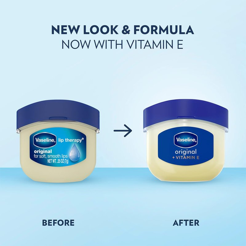 Vaseline Lip Therapy Original Mini Counter Display 2-Packs (12 Jars) – Bulk Lip Balm, Moisturizer for Soft, Smooth & Glossy Lips, 0.25 Oz Ea