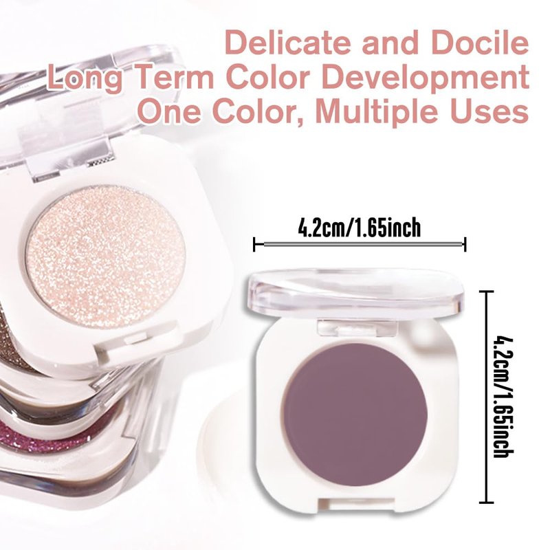 QIDSTERS Plum Matte Single Eyeshadow, Lightweight Blendable Mini Eye Shadow for Older Women, Monochrome Eyeshadow Palette Makeup Pigmented Waterproof, Vegan & Cruelty-Free, 30