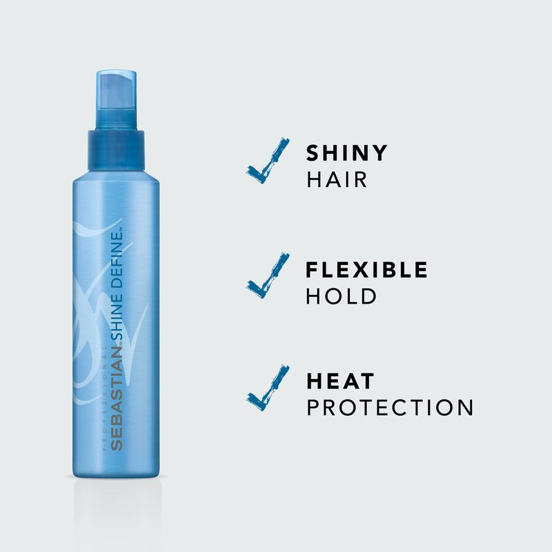 Sebastian Professional Shine Define Hairspray | Flexible Styling Control with Heat Protection | Natural & Soft Definition | 6.7 fl oz