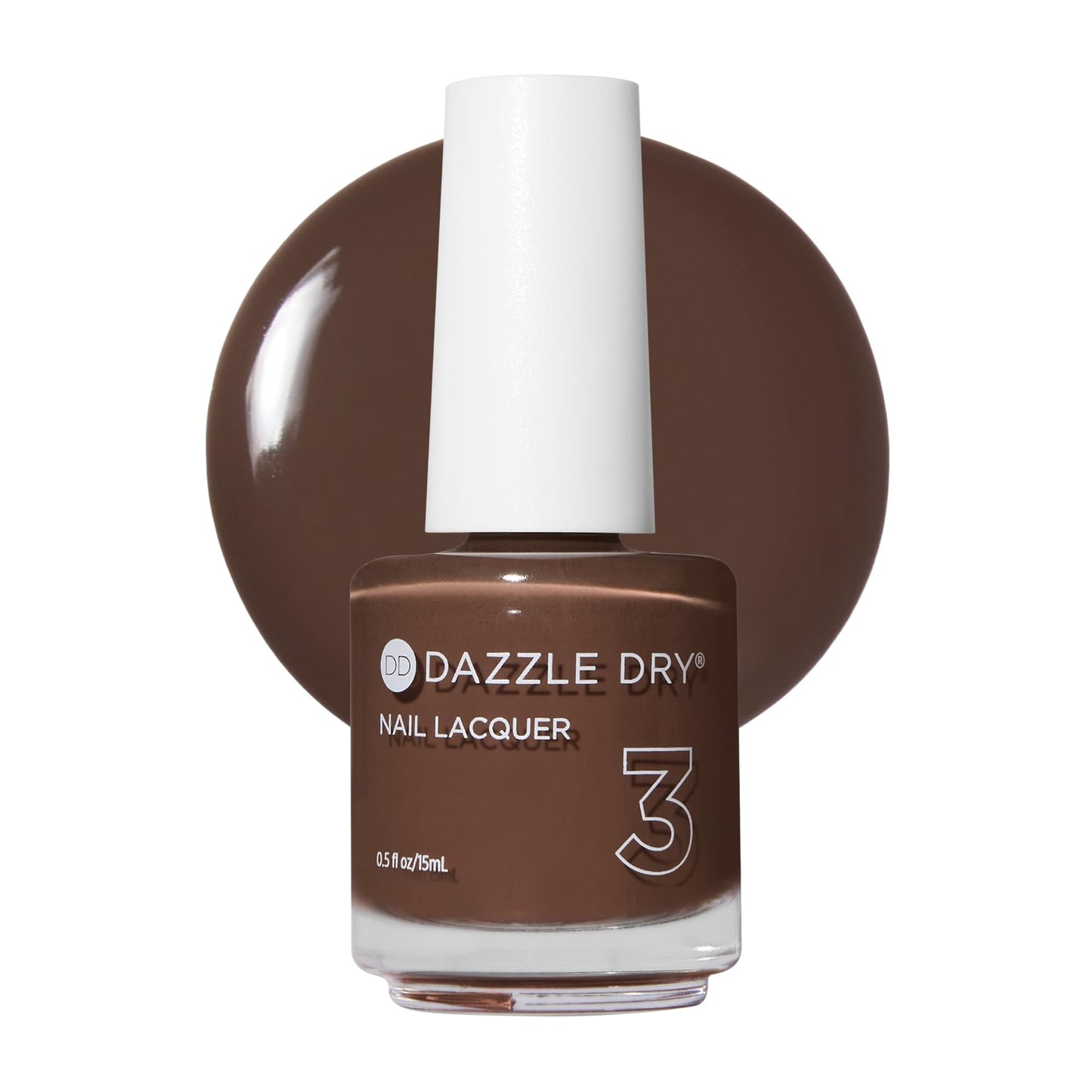 Dazzle Dry Nail Lacquer (Step 3) - Fringe - A milk chocolate brown. Full coverage cream. (0.5 fl oz)