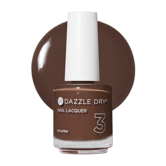 Dazzle Dry Nail Lacquer (Step 3) - Fringe - A milk chocolate brown. Full coverage cream. (0.5 fl oz)
