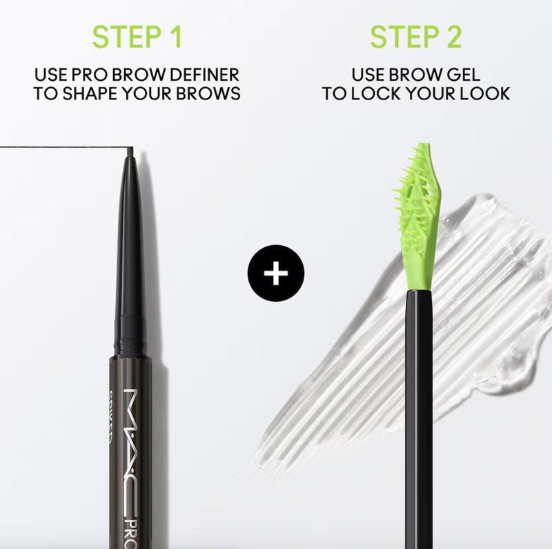 MAC Pro Locked Brow Gel - Clear Formula for Long-Lasting Hold | 0.26 Fl Oz