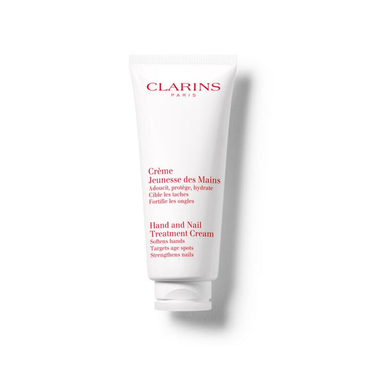 Clarins Hand and Nail Treatment Cream | Award-Winning | Softens, Nourishes and Shields Skin | Strengthens Nails and Conditions Cuticles | Natural Plant Extracts, Including Shea Butter | 3.4 Ounces