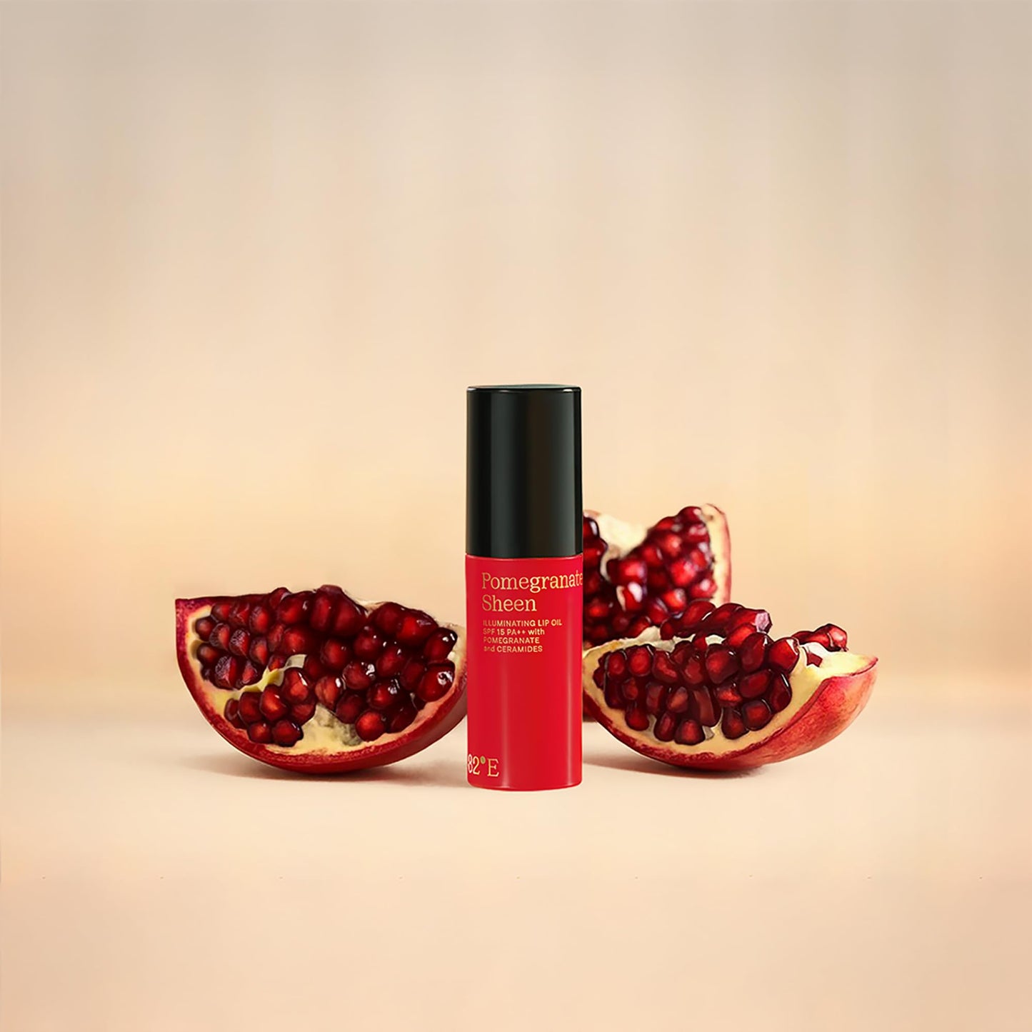 82E Pomegranate Sheen Illuminating Lip Oil SPF 15 PA Plus for Women - 0.2 oz Lip Oil