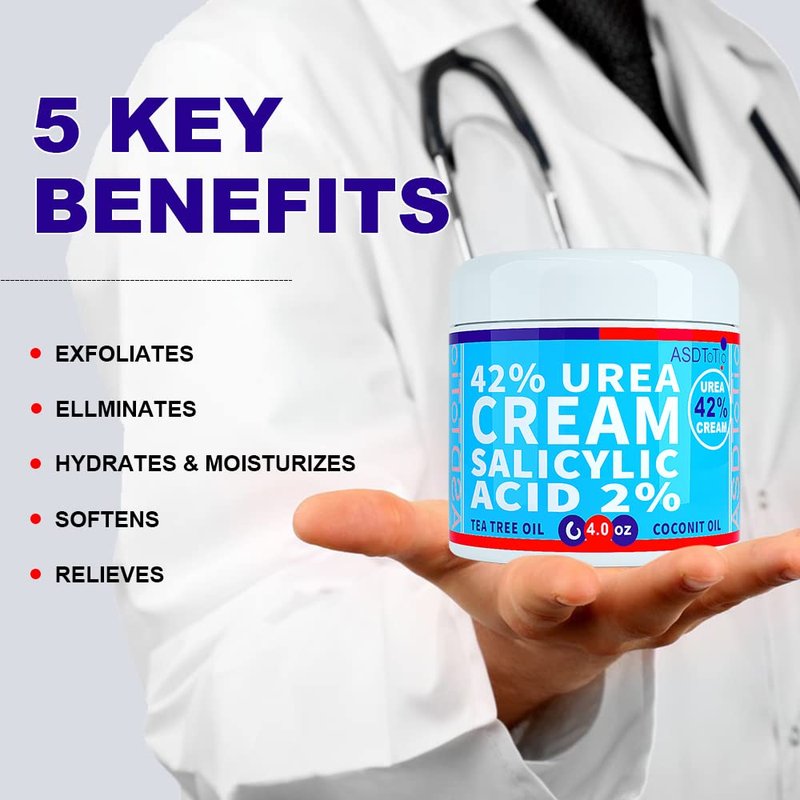Urea Cream 42% - Premium Foot Cream with Salicylic Acid & Tea Tree Oil - 4 oz for Soft, Smooth Skin