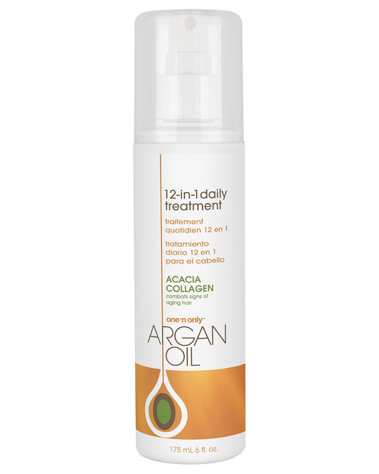 One N' Only Argan Oil 12-in-1 Daily Treatment Lightweight, Helps Control Frizz, Smooths, Detangles, Moisturizes, Strengthens and Adds Body to Dry, Damaged Hair, 6 Fl Oz (3pk)