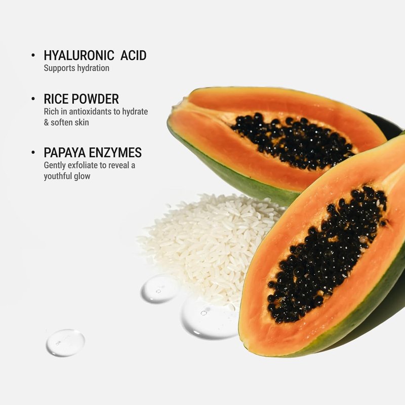 JUNO & Co. JADE Cleansing Powder - Gentle Exfoliating Face Cleanser with Rice & Papaya Enzymes | 35g