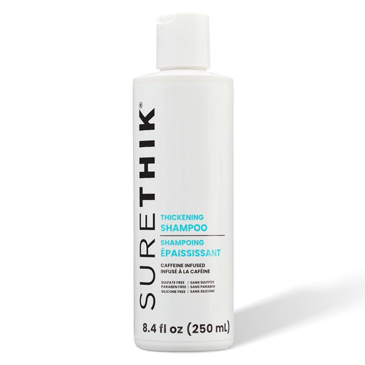 SURETHIK Hair Thickening Shampoo - With Caffeine & Nourishing Oils - Sulfate, Paraben & Silicone Free (250ml)