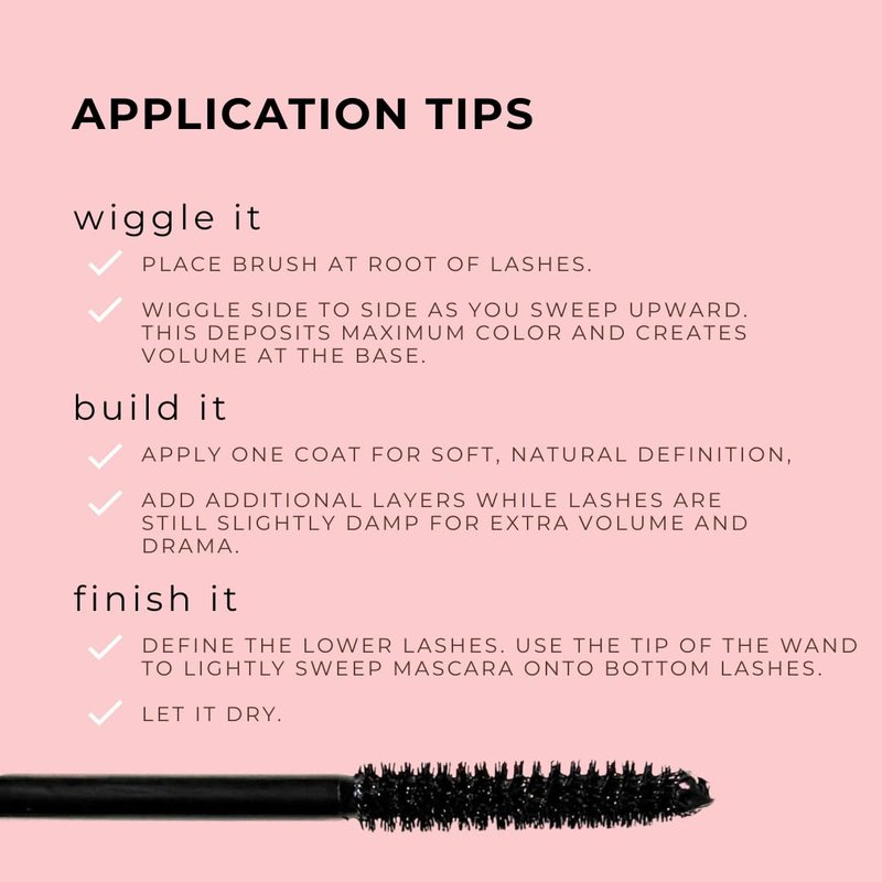 Bellissima Volumizing Mascara - Lightweight Bold Lashes, Non-Smudging, Vegan | Black Lace, 0.13 oz