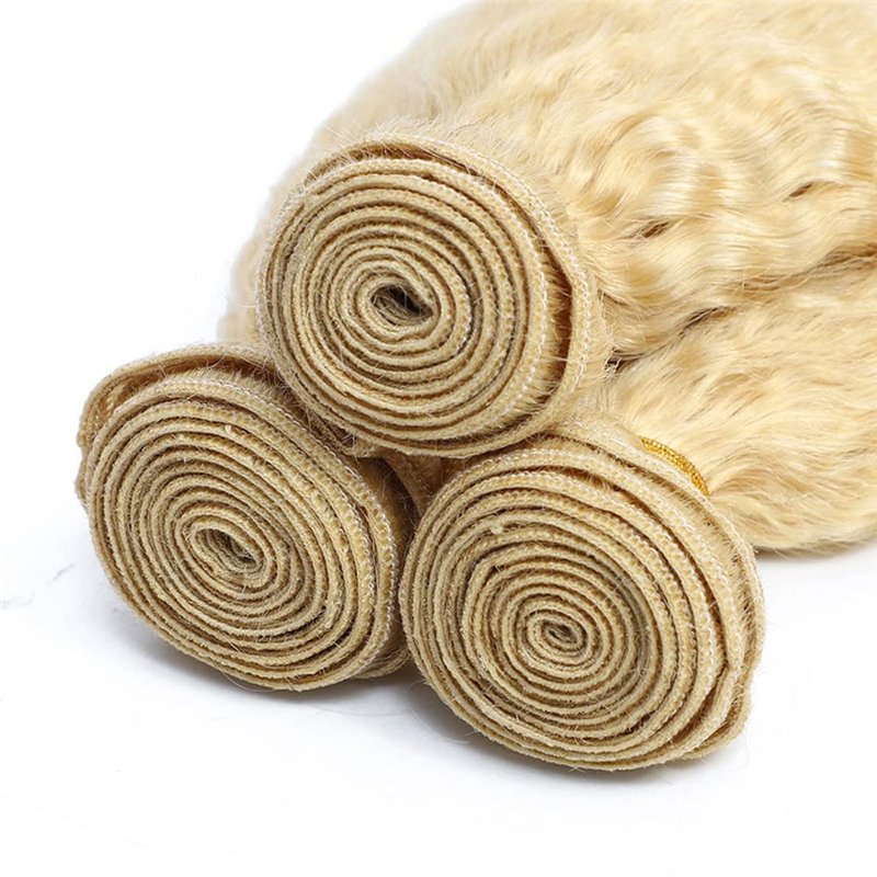 613 Blonde Bundles Human Hair Water Wave Human Hair Bundles 22 24 26 Inch Honey Blonde Brazilian Hair 3 Bundle Unprocessed Virgin Remy Hair Extensions 50 Gram Per Bundle