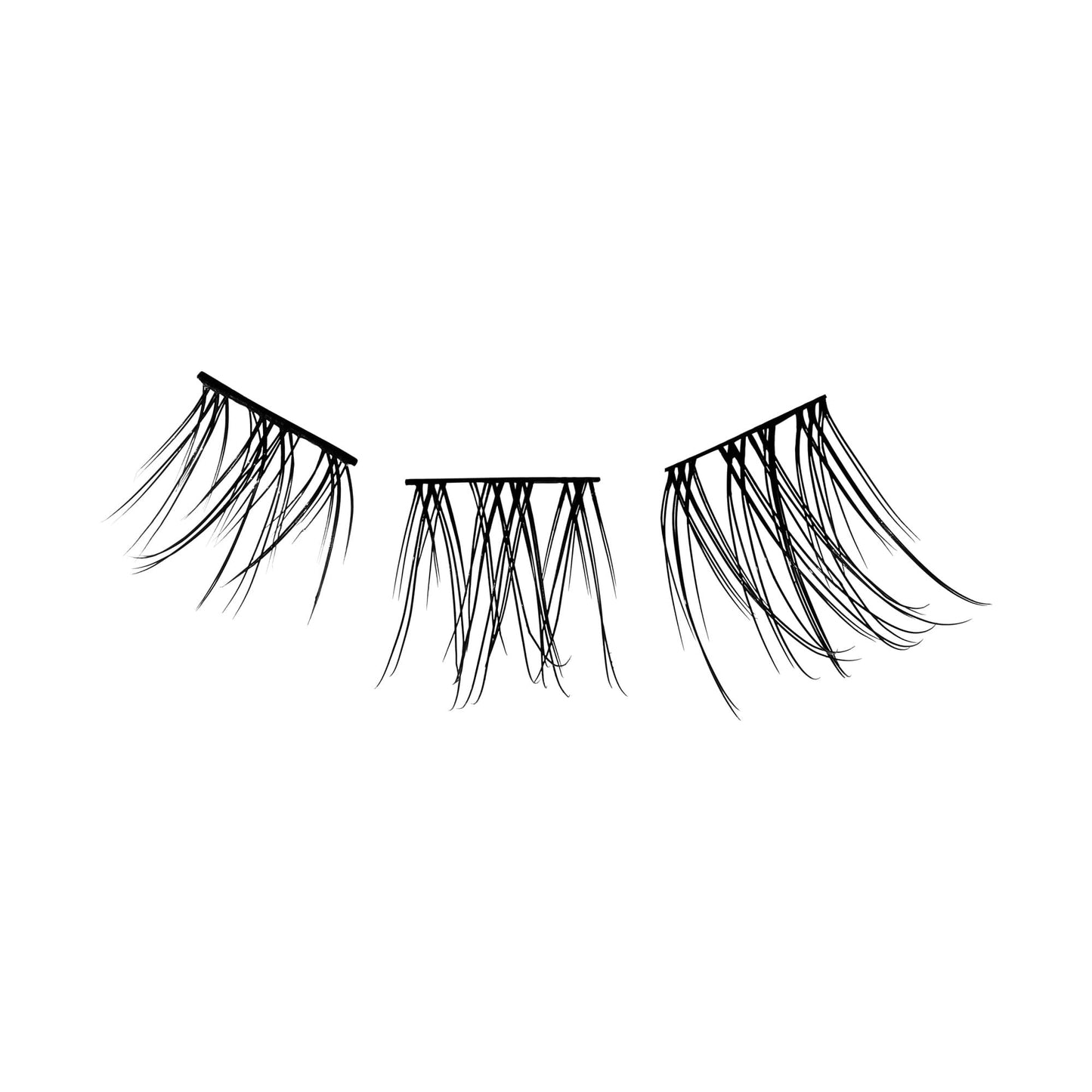 Falscara Ultra Natural False Eyelashes, Lash Extension Kit, Light & Airy Ultra Natural Volume Lash Clusters, 8mm-10mm-14mm, Water Resistant, 30 Lash Clusters