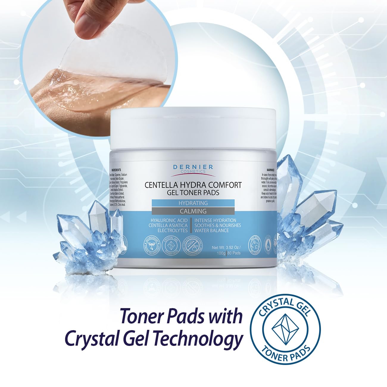 Dernier Toner Pads, Centella Asiatica & Hyaluronic Acid, Calming Care