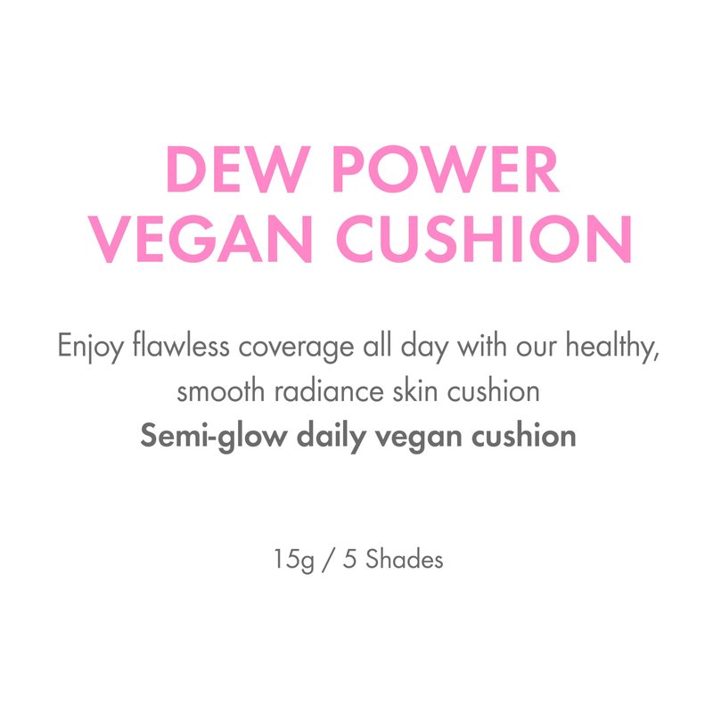 AMUSE SEOUL Dew Power Vegan Cushion Foundation Refill (1.5 NATURAL REFILL) - Semi Glow, Full Coverage, Dewy Finish, Long Lasting, Lightweight, Smooth Radiant Skin, Vegan, Korean Beauty Makeup